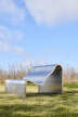 Lavica Dream View 100 cm, brushed steel
