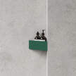 Rohová kúpeľňová polička Bath Shelf Corner, green
