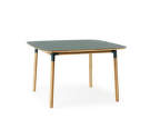 Stôl Form 120x120 cm, zelená/dub