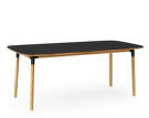Stôl Form 95x200 cm, čierna/dub
