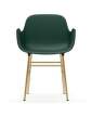 Form Armchair, green/brass