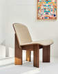 kreslo-Chisel Lounge Chair, walnut / Linara 216