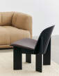 kreslo-Chisel Lounge Chair, black / Sense Dark Brown