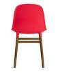 zidle-Form Chair Walnut, bright red