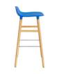 stolicka-Form Bar Chair 75 cm Oak, bright blue