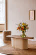 Pouf Folk Tall, cream beige