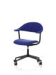 Kancelárska stolička Mynt Upholstery s kolieskami, electric blue/black