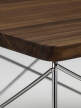 Occasional Table LTR Walnut Dark, stainless steel