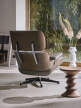 Kreslo Eames Lounge Chair Walnut Dark, Leather Natural F68 Chocolate