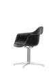 Stolička Eames DAL, deep black/polished aluminium