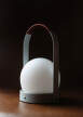 Prenosná lampa Carrie Leather Handle, linen blue