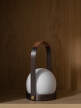 Prenosná lampa Carrie Leather Handle, bronzed brass