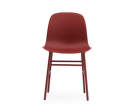 Stolička Form, červená/ocel