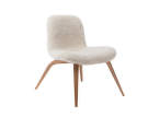 Goose Lounge Chair Nature Oak, Sheepskin Off white