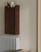 skrinka-Sill Wall Cabinet, dark stained oak