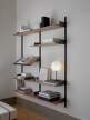 Policová zostava Living Shelf, black ash/black