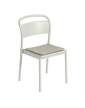 podsedak-Linear Steel Chair Seat Pad, light grey