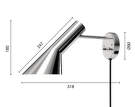 Nástenná lampa AJ, stainless steel polished