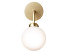 Nástenná lampa Apiales, brushed brass/opal