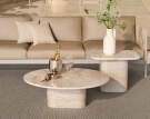 Vonkajší konferenčný stolík Eida, beige marble