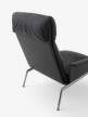 Kreslo Muno LN17 High Back w. Arms, black/dark chrome
