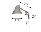 Nástenná lampa NJP Short