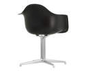 Stolička Eames DAL, deep black/polished aluminium