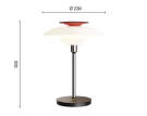Prenosná lampa PH 80, chrome plated
