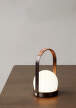 Prenosná lampa Carrie Leather Handle, bronzed brass