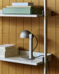 Stolná lampa Posto, silver grey