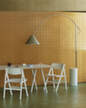 Skladacia stolička Backflip, cream white lacquered beech