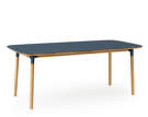 Stôl Form 95x200 cm, modrá/dub