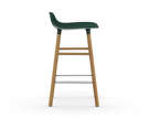 Barová stolička Form 65 cm, green/oak