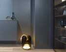 Lampa Knot Cilindro Table PC1078, smoke grey / brass