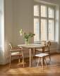 oaksedastolicka Georg Stool, linen / oak