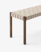 lavice-Betty TK4 Bench, smoked oak / natural webbing