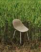 zidle-Mat Chair Steel, seaweed/cream