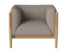Kreslo Dive Oiled Oak, Beize dark beige/cognac leather