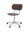 Kancelárska stolička Co Task Chair, polished aluminium/dark oak