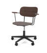 Kancelárska stolička Co Task Chair s podrúčkami, black/dark oak