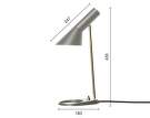 Stolná lampa AJ Mini, warm grey/brass