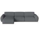 Rohová sedacia súprava Núvol ľavá s leňoškou, dark grey