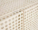 Skrinka Perforated Cabinet, eggshell