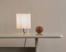 Stolná lampa Boe, silver/natural