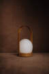 Prenosná lampa Carrie Leather Handle, golden brown