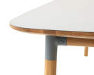 Stôl Form 95x200 cm, biela/dub