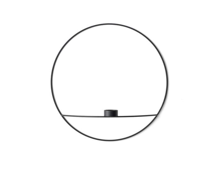 Nástenný svietnik POV Circle Tealight Candleholder L, black