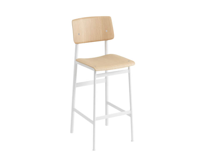 Barová stolička Loft 75 cm, white/oak