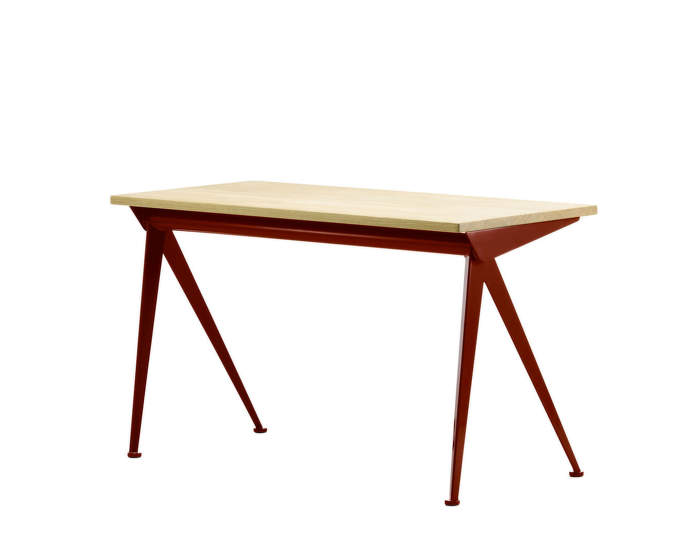 Compas-Direction-natural-oak-table-top-Japanese-red-base