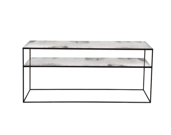 Clear sofa console